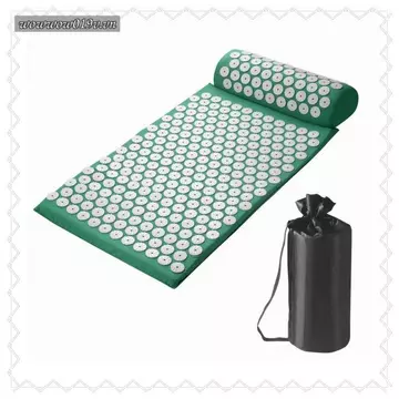 Thảm Massage kim có gối Bộ thảm bấm huyệt bằng vải Cotton có túi đựng Gối bấm huyệt di động để tập thể dục