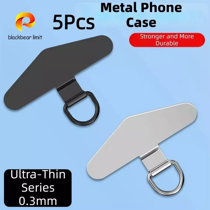 BLACKBEAR GIỚI HẠN 5 Chiếc Khóa Dây Điện Thoại, Đầu Nối Dây Điện Thoại Mịn Chắc Chắn, Phụ Kiện Dây Điện Thoại Kim Loại Đa Năng Siêu Mỏng Điện Thoại Tether Tab Tất Cả Các Vỏ Điện Thoại