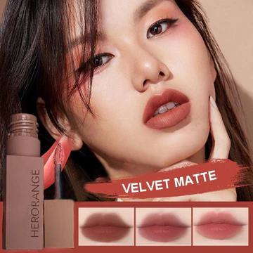 HERORANGE Nhỏ Cảm Xúc Môi Bùn Nhung Matte Matte Chống Dính Cup Lip Glaze Son Môi Không Phai Màu