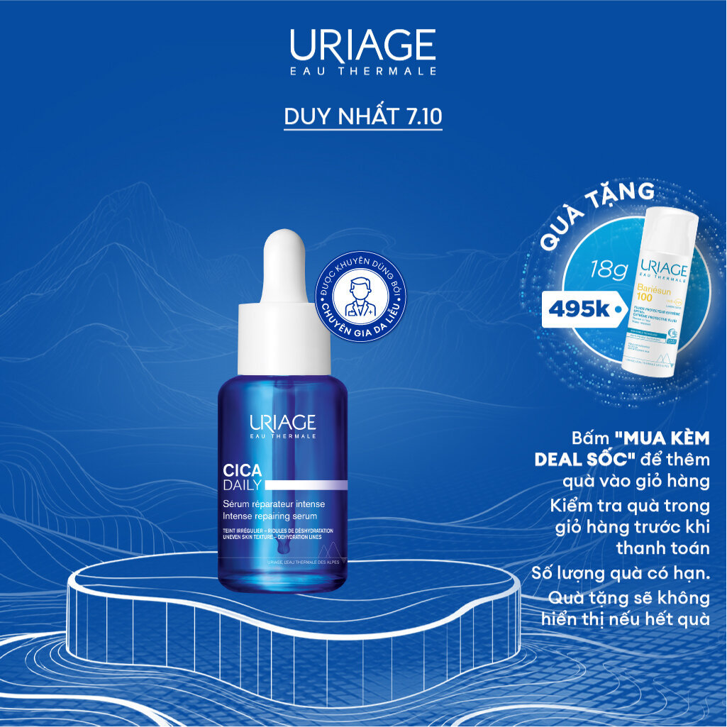 Serum làm dịu, làm lành và phục hồi da tổn thương hằng ngày URIAGE CICA DAILY SERUM 30ml