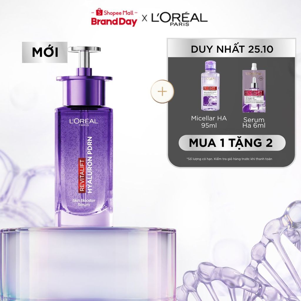 [MỚI] Dưỡng chất serum PDRN lên men sinh học, cảm nhận da Glass skin căng mọng, rạng rỡ tức thì L’Oréal Paris 30ml