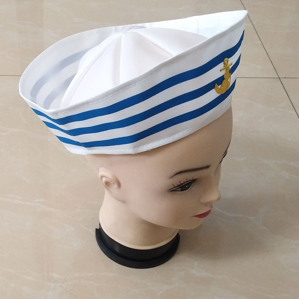 Mũ Thủy Thủ Thuyền Trường cho Trẻ Em - Phụ Kiện cosplay Trang Phục Hải Quân