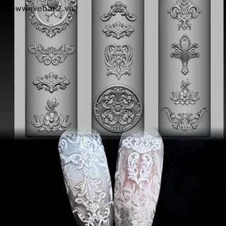 [Mới] Khung Ảnh Retro Cửa Sổ Hoa Nút Thắt Trung Quốc Khuôn Nghệ Thuật Làm Móng Tay Hoàng Gia Nồi Hoa Thiết Kế Tự Làm Khuôn Móng Tay Nghệ Thuật Silicon.