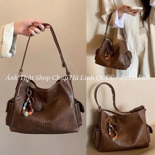 Chio2nd - Túi Chio Nâu Charm Sò Túi Hông Vintage dày dặn