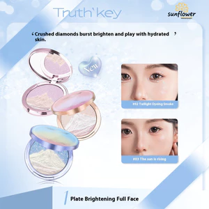 Sunshine Jinshan Ba Màu Nổi Bật Mặt Tự Nhiên Làm Sáng Da Mặt Ba Chiều Đường Viền Nhấp Nháy Fine Flash