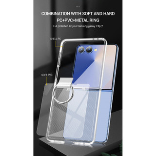 Sang Trọng Mờ Có Tay Cầm Nhẫn Dành Cho Samsung Galaxy Z Flip 7 Z Flip 7FE Z Flip 6 Z Flip 5 Z Flip 4 Z Flip 3 Khóa Ngón Tay Màu Trơn Chống Sốc PC Cover