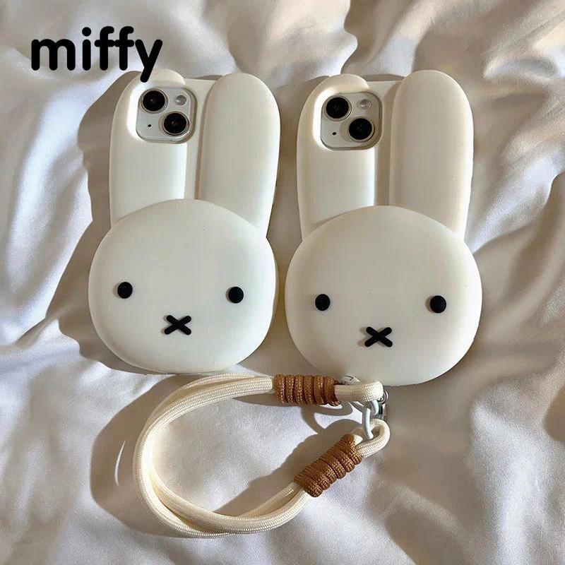 Miffy / 12 / 13 / 14 / 15 / 16 / 17 ProMax Kawaii Ốp Silicon Chống Rơi Đơn Giản Tất Cả Các Viền Mềm Đồ Chơi Quà Tặng