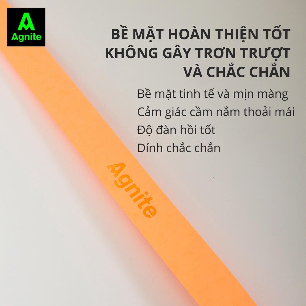 [Màu ngẫu nhiên] Quấn vợt cầu lông, tennis chính hãng Agnite, chống trơn trượt, thoáng khí chống mồ hôi, ma sát tốt