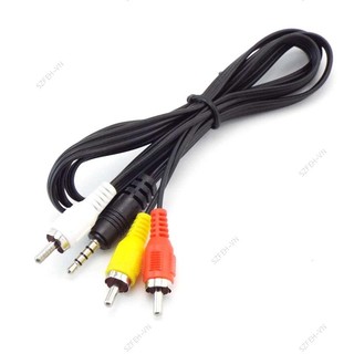 1M AV Adapter Dây Nối Dài Video Âm Thanh 3.5 Mm Jack Cắm Vào 3 RCA Nam Aux Kết Nối Cáp Chia F3 @ VN