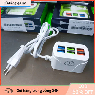 Củ Sạc Nhanh 6 Cổng USB A53 Cốc Sạc Đa Năng Chống Cháy Nổ Kèm Dây Nối Dài Phổ Biến Và Phù Hợp Với Tất Cả Điện Thoại, Máy