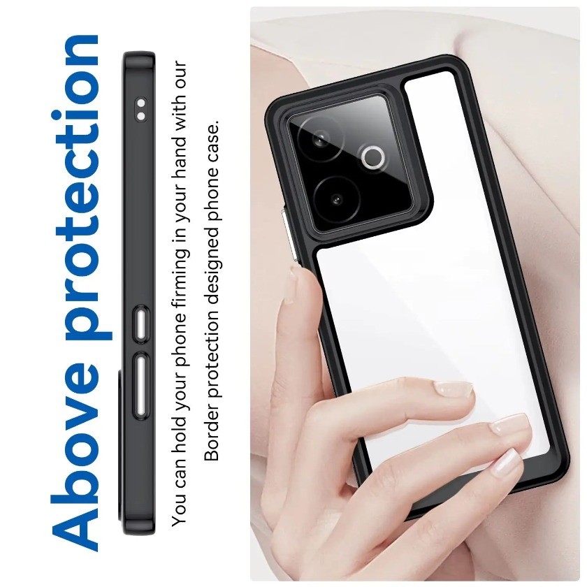 Dành Cho Realme GT 7T Ốp Lưng Trong Suốt Realme GT 7 7T Cover Coque Funda Cứng Trong Suốt Cạnh Mềm Chống Sốc Ốp Lưng Điện Thoại Realme GT 7T