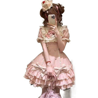 Đầm tay phồng Lolita phong cách Gothic ngọt ngào - Xu hướng mới mùa hè, thiết kế eo hẹp tôn dáng, vừa quyến rũ vừa đáng yêu