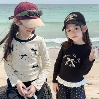 👧 ÁO DàI Tay Cho Bé GáI 3 11 TuổI: ChấT VảI MềM MịN ThoáNg Khí, Nơ Xinh áO Cho Bé GáI Thun áO Thun