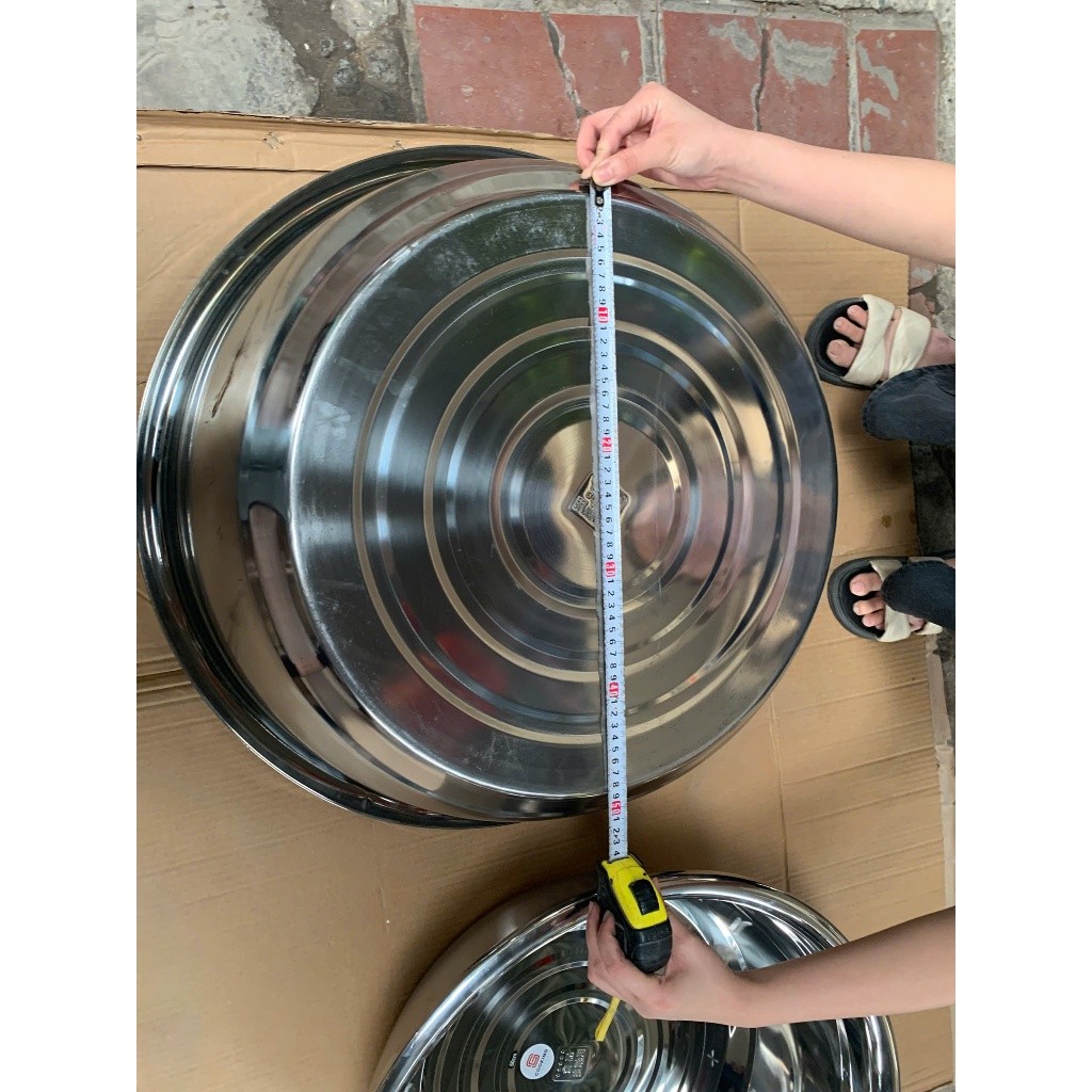 Thau inox Chậu Inox 304 SIZE TO CÓ 45CM , 50CM , 60CM , 70CM Hàng Cao Cấp Nhập Khẩu Trực Tiếp Dày Dặn, Đẹp