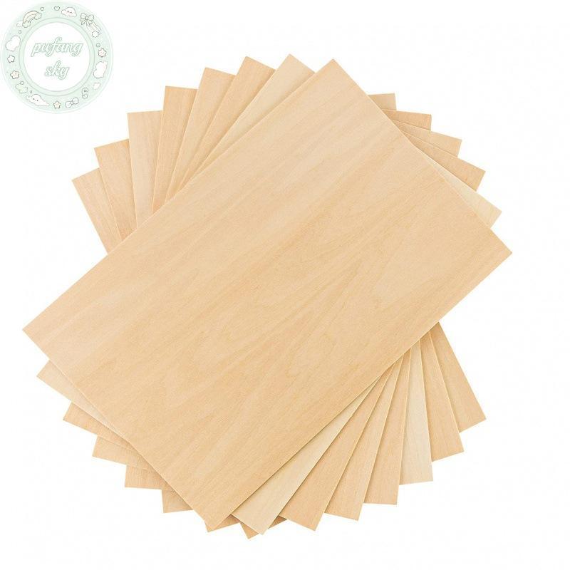 PUSKY 10 Cái Bảng Basswood 15x10cm - Tấm gỗ mỏng chưa hoàn thiện 2mm để làm đồ thủ công & mô hình Chip gỗ trang trí VN