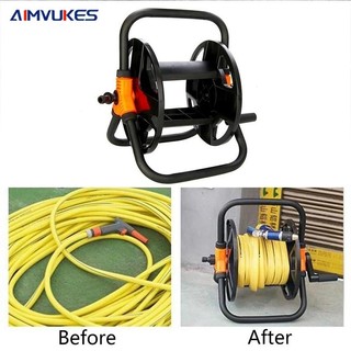 Bộ khung rulo cuộn ống nước tưới cây từ 10 đến 35 mét dây phi 16 dạng sách tay hoặc treo tường bằng nhựa và kim loại.