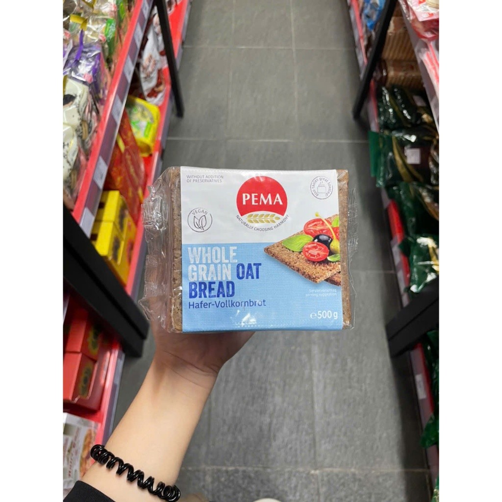 Bánh Mỳ Đen Yến Mạch Pema 500g, Bánh Mỳ Đen Nguyên Cám Pema