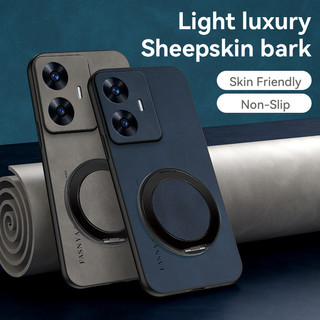 Ốp lưng Realmec55 RMX3710 Realmenarzon55 Realme c55 narzo n55 Vỏ kim loại xoay giá đỡ từ tính bảo vệ ống kính, vỏ chống sốc
