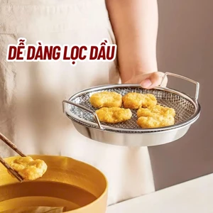 Set Vỉ Lưới Lọc Dầu Chất Liệu INOX 304 Cao Cấp, Dụng Cụ Đựng Thực Phẩm Tiện Dụng