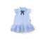 ✿ Bé Gái Hàn Quốc Preppy Cổ Đầm Ngọc Trai Nơ Xù Viền Thường Ngày Mùa Hè Thoáng Khí Trang Phục Đi Học