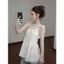 American Pure Desire Sling Nữ Mùa Hè Nhẹ Nhàng Ngọt Ngào Mỏng Dây Đeo Vai Slim-fit Slimmer Look Top