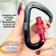 Carabiner an toàn chuyên nghiệp JUIC, Móc chìa khóa hình chữ D 7 màu 48 * 80mm, Thiết bị bảo vệ leo núi 12KN Khóa leo núi bằng nhôm