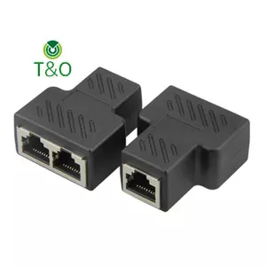 Cáp mạng ethernet 1 đến 2 LAN Đầu nối bộ chuyển đổi phích cắm RJ45 [mới]
