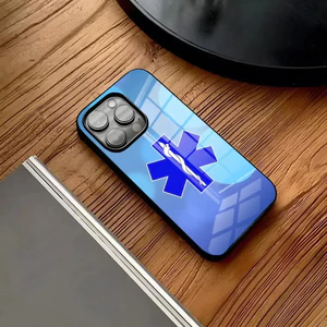 BK-1 EMT EMS Ốp Điện Thoại Cứu Hộ Y Tế Cho IPhone 16 15 14 Pro 11 13 12 Mini 6 8 7 Plus Kính Thiết Kế Sang Trọng Cove