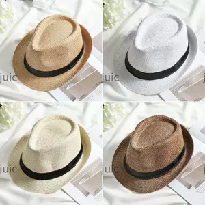 JUIC Mũ chống nắng mùa hè Mũ băng đảng đi biển Mũ Fedora