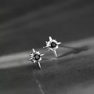 1 Cặp Bông Tai Ngôi Sao Bla Zircon Hợp Thời Trang Cho Nam Nữ Cặp Đôi Trắng Cá Tính Hip-hop Bông Tai Dự Tiệc Phụ Kiện Trang Sức VN