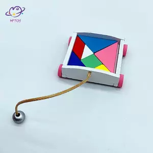 HFTOY 1 / 12 Nhà Búp Bê Mini Tangram Xe Mô Hình Nhà Búp Bê Màu Xây Dựng Áo Đồ Chơi Ô Tô Búp Bê Trang Trí Nhà Phụ Kiện ~
