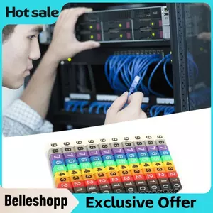 Belleshopp 150 Chiếc Bút Đánh Dấu Cáp Nhiều Màu Sắc Số Thẻ Nhãn Cho Dây 2-7Mm (150 Chiếc -1.5MM)
