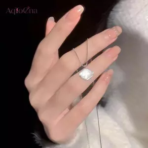 AqToCna Đơn Giản Vỏ Mặt Dây Chuyền Nelace Màu Bạc Xương Đòn Dây Xích Choker Dành Cho Nữ Bé Gái Thanh Lịch Phụ Kiện Trang Sức Quà Tặng AqToCna