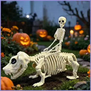 Halloween Bộ Xương Đồ Trang Trí Trẻ Em Cưỡi Chó Bộ Xương Trang Trí Halloween Đồ Trang Trí Ngoài Trời Cho Sân Vườn mueadsyvn