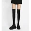 Kích Thước Lớn Dày Gót Dệt Kim Co Giãn Giày Nữ Cao Gót Hai Tay Co Giãn Len Giày Bốt Cotton Size 42 Châu Âu Mỹ Giày Size Lớn 20260616