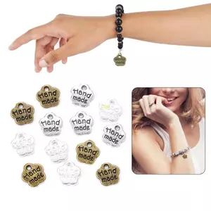 Flgo 200 Chiếc Hợp Kim Độc Đáo Chữ Charm Hoa Họa Tiết Mặt Dây Chuyền Để Làm Đồ Trang Sức