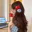 THEGIRL8B Chấm Bi Tóc, Kẹp Tóc Acetate Sọc Axit axetic, Sáng Tạo Đầy Màu Sắc Dopamine Vuông Dễ Thương Mùa Xuân Kẹp Dạo Phố