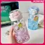 Bình Nước Dễ Thương JASMINE Có Ống Hút Nhựa Di Động -Up Cover Cốc Nước Cho Trẻ Em Kawaii Chai Nước Chống Rò Rỉ Bình Uống Dễ Thương JASMINE