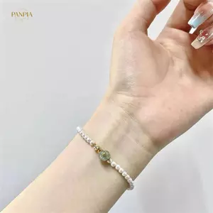 PNPIA- Tiền Hoa Hạt Gạo Hạt Ngọc Trai Nhỏ Vòng Tay Nữ Bé Gái Ánh Sáng Sang Trọng Vòng Tay Tính Khí Cao Cấp Dây Tay Quà Tặng