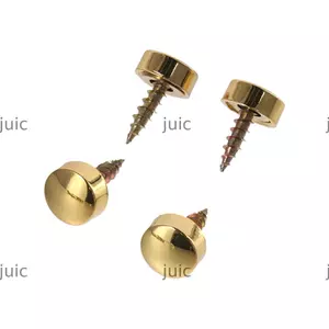 JUIC 8 Chiếc Gương Chốt Bao, Vít Gương Bằng Đồng Vàng Nắp Trang Trí, Dễ Dàng Lắp Đặt Ốc Vít 12 Mm Mũ Bàn Trà