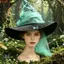 THEGIRL8B Halloween Đảng Bướm Phù Thủy, Xếp Ly Gothic Mũ Phù Thủy, 12 Bướm Lưới Sợi Bền Cao Mũi Nhọn Nón Top Phù Thủy Mũ Cosplay Trang Phục