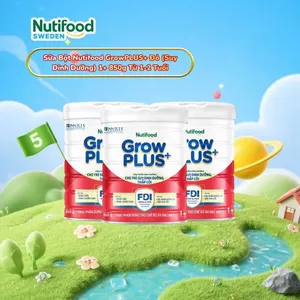 Combo 3 Lon Sữa bột Nutifood GrowPLUS+ Suy Dinh Dưỡng (Đỏ) 1+ - Tăng Cân & Tăng Chiều Cao - Lon 850g
