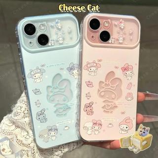 cho Melodi Ốp điện thoại Giai điệu hồng xanh dễ thương cho iPhone 14 Pro Max 13 12 11 15 16 17 Air Xs XR