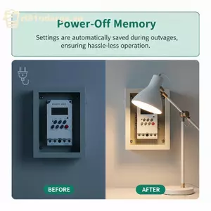 Công tắc hẹn giờ kỹ thuật số có thể lập trình GE 16 BẬT / TẮT 30A 220V Thiết lập thứ hai Rơle hàng tuần để điều khiển điều hòa văn phòng VN