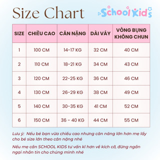 [MỞ BÁN GIẢM 30K] Chân váy chữ A bé gái SCHOOL KIDS có chun sau lưng co giãn, mềm mạI