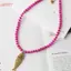 HFSHY Bohemian Đá Nhiều Màu Sắc Nelace Thủ Công Thép Không Gỉ Mặt Dây Chuyền Cá Độc Đáo Tuyên Bố Trang Sức Cho Bãi Biển Đảng Mặc VN