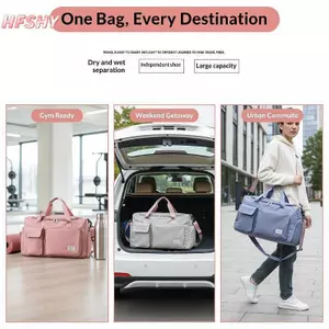 HFSHY Di Động Có Thể Gập Lại Nylon Duffle Túi Xách Hành Lý Oxford Chắc Chắn Dung Tích Lớn Cho Phòng Tập Gym Du Lịch Qua Đêm VN