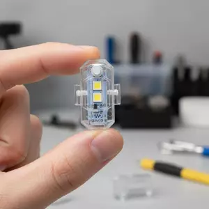 Đèn cảnh báo LED RGB xe máy POWER Đèn tín hiệu Mini đa năng có bộ điều khiển Đèn nhấp nháy Đèn báo an toàn 7 màu.