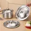 Nắp nồi tròn bằng thép không gỉ 10-32Cm Nắp chảo chiên thay thế đa năng Máy rửa chén cạnh mịn An toàn cho nồi súp chảo chảo