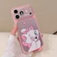 Ốp điện thoại mạ trái tim tình yêu bên mèo dễ thương cho iPhone 17 Pro Max 16 15 Pro Max Vỏ bảo vệ chống sốc
